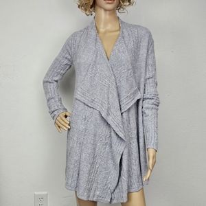 Barefoot Dreams Cardigan Sweater Bamboo Chic Lite Blue Knit S/M  Soft Comfy